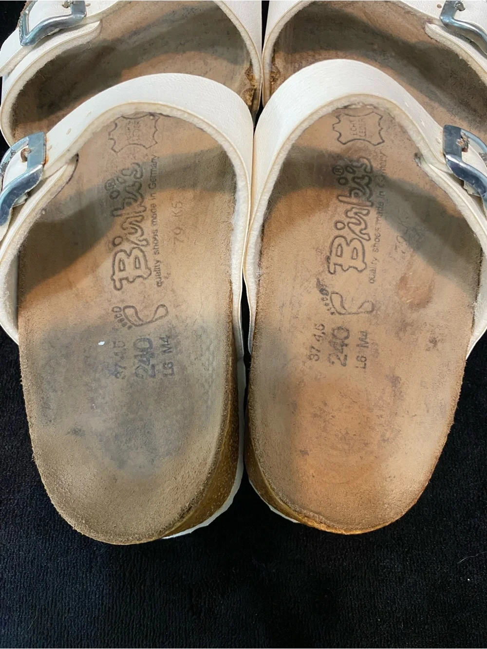 Birki’S by Birkenstock White Double-Buckle Sandals Women’s Size 6